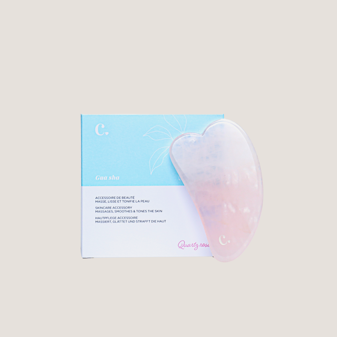 Gua sha en Quartz rose