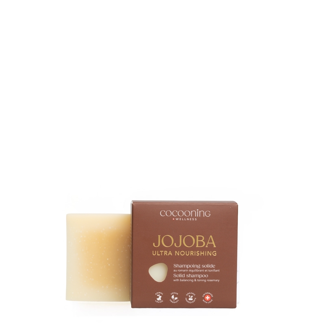 Solid shampoo with jojoba oil